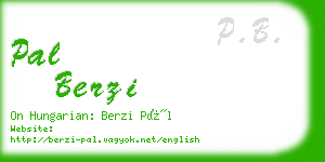 pal berzi business card